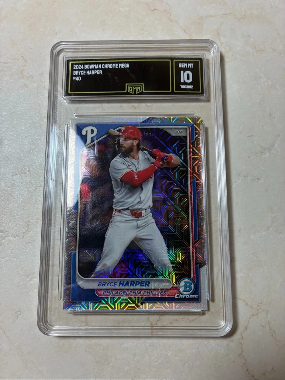 Bryce Harper 2024 Bowman Chrome Mega Card - PSA 10